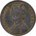 Indie Brytyjskie, Victoria, 1/4 Anna, 1862, Madras, Miedź, VF(30-35)