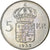 Svezia, Gustaf VI, 5 Kronor, 1955, Stockholm, Argento, SPL-