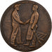 França, medalha, SNCF, électrification Nord-Est, 1955, MDP, Bronze, Belmondo