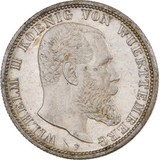 Kingdom of Württemberg, Wilhelm II, 2 Mark, 1908, Stuttgart, Zilver, PR