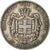 Grecia, George I, 5 Drachmai, 1876, Paris, Plata, BC+, KM:46
