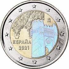 Hiszpania, 2 Euro, Colourized, 2021, Bimetaliczny, MS(63), KM:New