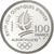 France, 100 Francs, 1990, JO Alberville Patineurs de vitesse.BE, Silver