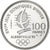 Coin, France, 1992 Olympics, Albertville, Hockey, 100 Francs, 1991, MDP, BE