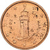 San Marino, Euro Cent, 2002, Rome, Acciaio placcato rame, SPL, KM:440