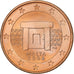 Malta, 5 Euro Cent, 2008, MS(65-70), Copper Plated Steel, KM:127