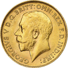 Moneda, Gran Bretaña, George V, 1/2 Sovereign, 1913, London, EBC, Oro, KM:819