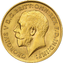 Münze, Großbritannien, George V, 1/2 Sovereign, 1912, London, VZ, Gold, KM:819