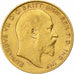 Moneda, Gran Bretaña, Edward VII, 1/2 Sovereign, 1909, MBC+, Oro, KM:804