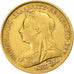 Münze, Großbritannien, Victoria, 1/2 Sovereign, 1901, London, SS, Gold, KM:784