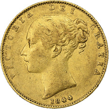 Grande-Bretagne, Victoria, Sovereign, 1844, Londres, Or, TTB, KM:736.1