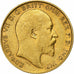 Moneda, Gran Bretaña, Edward VII, 1/2 Sovereign, 1909, MBC+, Oro, KM:804