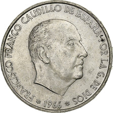 Hiszpania, Caudillo and regent, 100 Pesetas, 1966 (67), Srebro, AU(55-58)