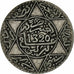 Marrocos, 'Abd al-Aziz, 1/2 Rial, 5 Dirhams, 1902, Berlin, Prata, VF(30-35)