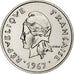 French Polynesia, 10 Francs, 1967, Paris, Nickel, MS(65-70), KM:5