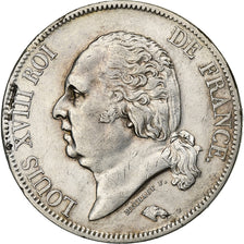 France, Louis XVIII, 5 Francs, Louis XVIII, 1821, Paris, Argent, TTB+