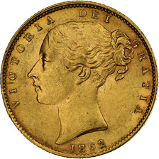 Groot Bretagne, Victoria, Sovereign, 1862, Goud, ZF+, KM:736.1