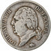 Francia, Louis XVIII, 5 Francs, 1818, Rouen, Plata, BC+, Gadoury:614, KM:711.2