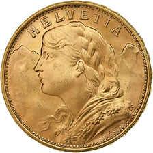 Switzerland, 20 Francs, 1949, Bern, Gold, MS(60-62), KM:35.2