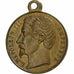 France, Médaille, Napoléon III, Prise de Malakoff, Sébastopol, 1855, Laiton