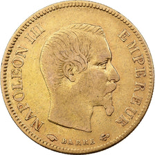 Francia, Napoleon III, 10 Francs, 1857, Paris, Oro, BC+, Gadoury:1014, KM:784.3