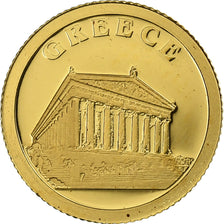 Liberia, 12 Dollars, Greece, Parthenon, 2008, Proof, Gold, MS(65-70)