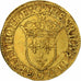 França, Henri III, Écu d'or au soleil, 1578, Poitiers, Dourado, AU(50-53)