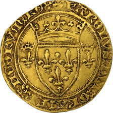 France, Charles VII, Écu d'or à la couronne, 1445-1461, Tournai, Gold