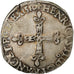 Frankrijk, Henri III, 1/4 Ecu, 1580, Rennes, Zilver, ZF, Gadoury:494