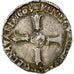 Francia, Henri IV, 1/8 Ecu, 1605, Nantes, Plata, MBC, Gadoury:582