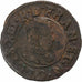 Francia, Louis XIII, Double Tournois, 1625, Riom, Rame, MB+, Gadoury:9