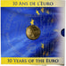 Union Européenne, Euro set 20 x 2€ + token, 10 ans de l'euro, 2009, FDC