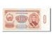 Billet, Mongolie, 10 Tugrik, 1966, SPL