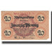 Banknot, Niemcy, Rheingaukreis Rüdesheim Kreis, 20 Pfennig, château, 1919