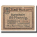 Banconote, Germania, Husum, 50 Pfennig, Ville, BB, Mehl:639.1