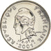 Moeda, Polinésia Francesa, 10 Francs, 2001, Paris, FDC, MS(65-70), Níquel