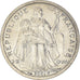 Moeda, Polinésia Francesa, 2 Francs, 2001, Paris, FDC, MS(65-70), Alumínio