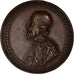 Francia, medalla, Charles de L'Aubespine, 1653, Bronce, Belle, MBC+