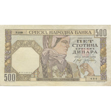 Billet, Serbie, 500 Dinara, 1941, 1941-11-01, KM:27A, TTB