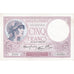 Francja, 5 Francs, Violet, 1939, C.62282, AU(55-58), Fayette:04.08, KM:83