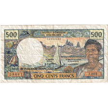 French Pacific Territories, 500 Francs, 1990, KM:1a, VF(30-35)