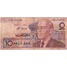 Morocco, 10 Dirhams, Undated (1987), KM:63a, VG(8-10)