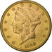 United States, $20, Double Eagle, Liberty Head, 1888, U.S. Mint, Gold