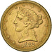 Verenigde Staten, $5, Half Eagle, Coronet Head, 1882, U.S. Mint, Goud, PR