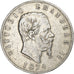 Italia, Vittorio Emanuele II, 5 Lire, 1874, Milan, Plata, MBC, KM:8.3