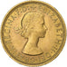 Grã-Bretanha, Elizabeth II, Sovereign, 1958, Dourado, AU(55-58), KM:908