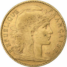 Francja, 10 Francs, Marianne, 1900, Paris, Złoto, EF(40-45), Gadoury:1017