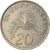Moneta, Singapore, 20 Cents, 1985, Singapore Mint, BB, Rame-nichel, KM:4