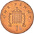 Moneda, Gran Bretaña, Elizabeth II, Penny, 2005, BC+, Cobre chapado en acero
