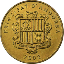 Andorre, 5 Centims, 2002, Laiton, SPL, KM:181